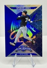 2025 Panini Crusade Spencer Jones #89 Blue Cracked Ice Prizm