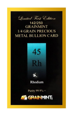 1/4 GRAIN 99.9% PURE RHODIUM CRYSTAL METAL IN COA CARD BU | eBay