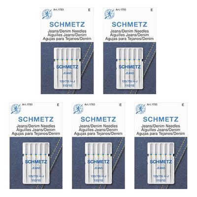 Jean & Denim Sewing Machine Needles - Precision Needles for Heavy Fabric, Siz...