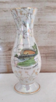 Alte Vase Porzellan Vase Berlin Kongresshalle GR 15cm