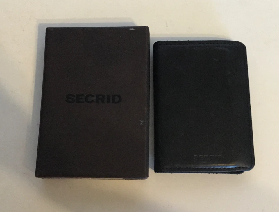 Sacrid Vintage Black Bifold Mini Wallet NIB BF - Image 2 of 4