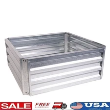 Expandable Raised Garden Bed Galvanized Steel Planter Outdoor Rust Resistant New