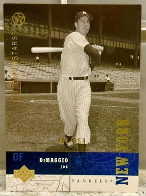 JERSEY NUMBER MATCH! 2002-03 Upper Deck SuperStars Joe DiMaggio Gold 5/250! NYY!