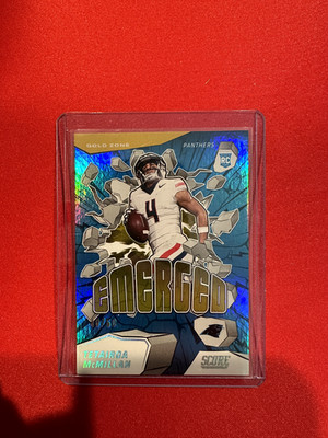 2025 Panini Score Tetairoa McMillan Emerged Gold Zone /50  CASE HIT Panthers