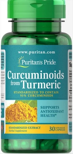 Puritan's Pride Turmeric Curcumin Standardized Extract 500mg - 30 Capsules