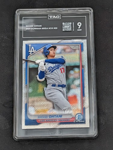 2024 BOWMAN MEGA BOX CHROME #33 SHOHEI OHTANI MOJO REFRACTOR TAG 9 (Not PSA)