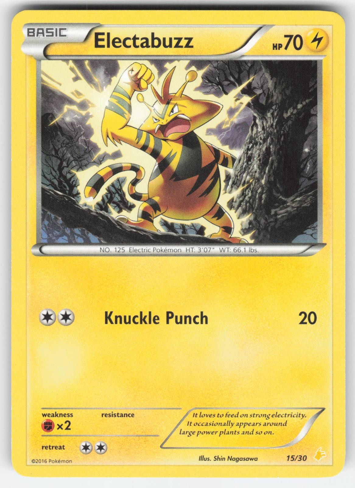 Electabuzz (15) 15/30 Common XY Trainer Kit: Pikachu Libre & Suicune Pokemon LP