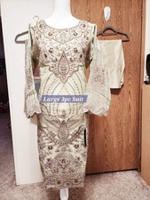 Pakistani Dress 3 Pc Set Embroidered Large