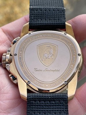 Tonino Lamborghini Chronograph Wristwatch Stainless Steel Analog