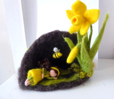 ♥FILZ FIGUREN NARZISSEN BLUMENKIND HÖHLE DEKO BLUME FRÜHLING BIENE HUMMEL NEU♥