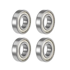 6206ZZ Deep Groove Ball Bearings Z2 30x62x16mm Double Shielded Carbon Steel 4pcs