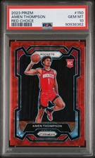 PSA 10 AMEN THOMPSON /88 Rookie RED Choice GEM MINT 2023-24 Prizm Card #150