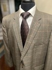NWOT HAGGAR Check Plaid Wool Sport Coat Blazer Jacket  Brown Men 50R — photo 7