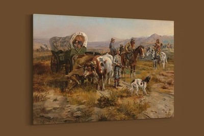 Charles Russell - A Doubtful Visitor - Western Art Print on Paper or Canvas