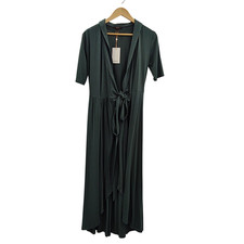 Quince Women Tencel Jersey Midi Wrap Dress Dark Olive M