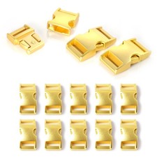 10er Set 5/8“ Klickverschluss / Klippverschluss (Steckschließe) aus Metall 