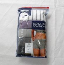 Reebok Women's 5-Pack Stretch Seamless Boyshorts DH3 Multicolor Large NWT