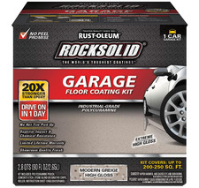 Rust-Oleum 381086 RockSolid Polycuramine Floor Coating Modern Greige 1 Car Kit