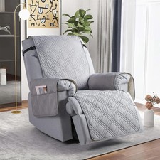 100 Waterproof Recliner Chair Cover with Double Straps, Non Slip Covers for Rec