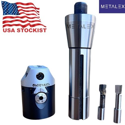 1.5'' Adjustable Boring Head 1 Div. = .001 thou + R8 Shank Arbor &  HSS Tool Bits