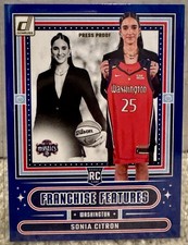 2025 WNBA Donruss Sonia Citron Franchise Features Blue Press Proof RC