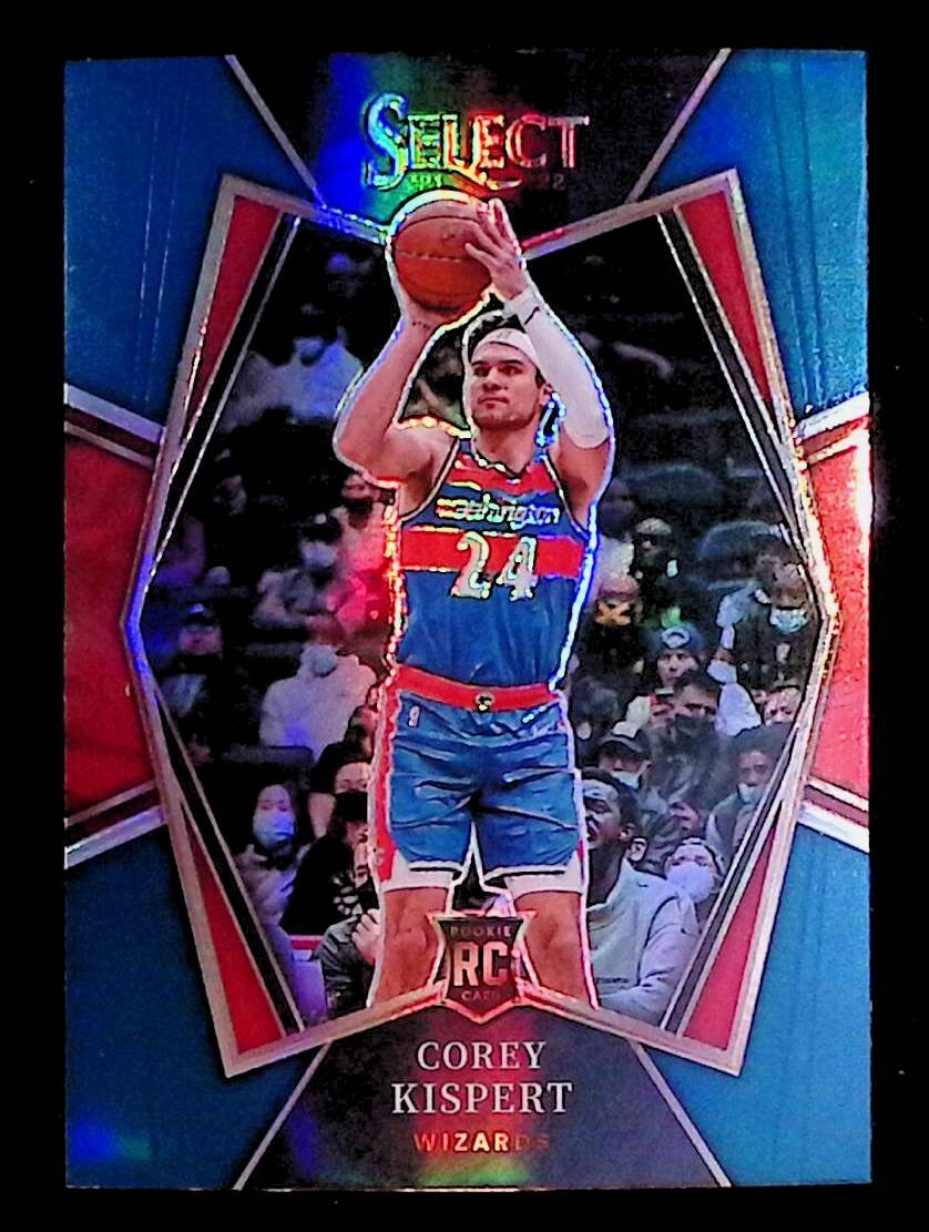 Corey Kispert 2021-22 Panini Select Blue Prizm #176 Rookie Washington Wizards