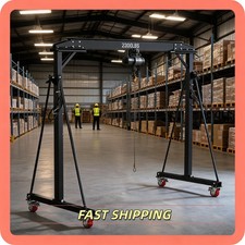 Portable Gantry Crane 1ton 2200lbs Adjustable Height Steel Lift Crane W Locking
