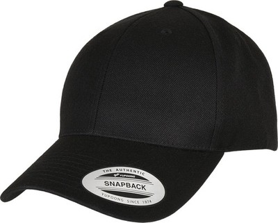 Flexfit Cap Premium Curved Visor Snapback Cap Black