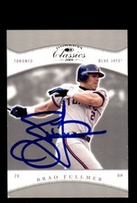 Signed Baseball Card Auto Brad Fullmer 2001 Donruss Classics #88 Blue Jays