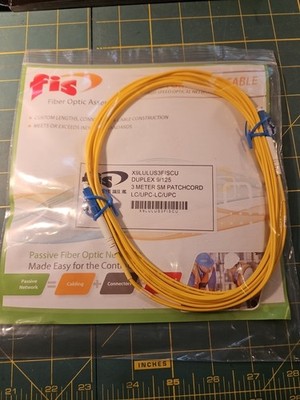 SM FIBER OPTIC PATCHCORD, 3 METER, DUPLEX, LC/UPC-LC/ UPC