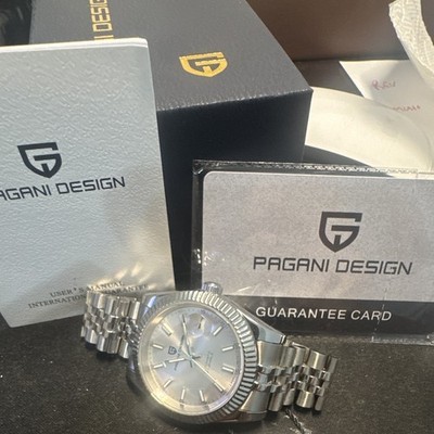 Pagani Design Automatic 21 Jewels Wristwatch Silver Dial Steel Bracelet 100M