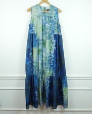 Johnny Was Gimova Silk Maxi Dress Medium Pete & Greta Sheer Watercolor Boho