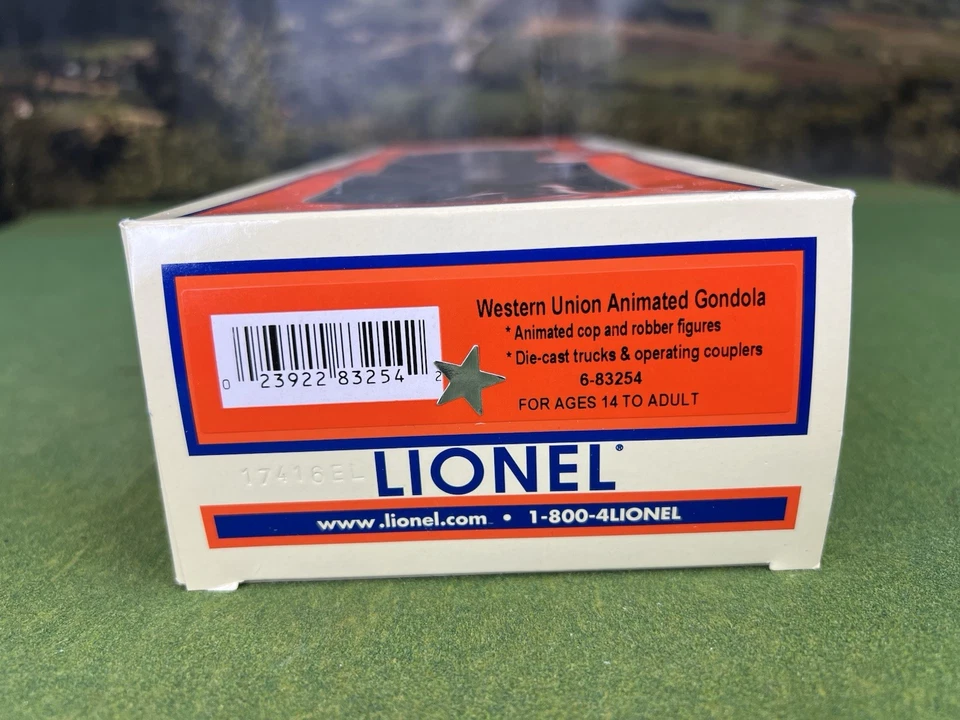 LIONEL 6-83254 O GAUGE WESTERN UNION ANIMATED COP AND ROBBER GONDOLA MINT IN BOX - Image 3 of 4