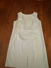 NWT Talbots Light Blue Linen Sleeveless Sheath Dress - 14W