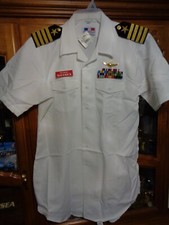 Camisa Blanca de Verano de Pilotos de la Marina de los Estados Unidos Maverick TOP GUN USN DISFRAZ X GRANDE NUEVA CON ETIQUETAS