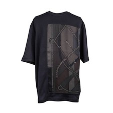 Hermes Men's T-Shirt Parcours Sans Faute Decadre Black M new