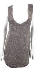 Zhor & Nema Mini Dress Womens Medium Grey Wool Alpaca Tunic Sleeveless Top 