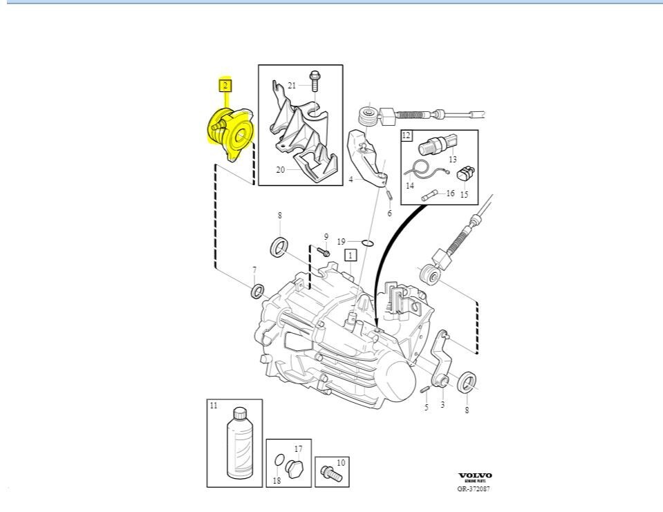 Genuine Volvo C30 S40 V50 Clutch Release Bearing and Slave Cylinder