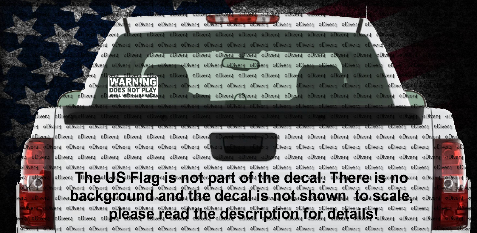 Warning Does Not Play Well With Liberals! Car Truck Van Vinyl Decal US Seller