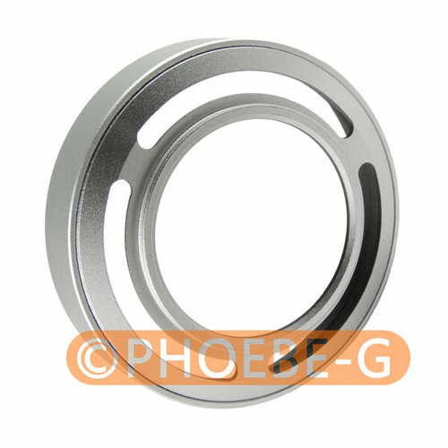 SilverMetal Lens Adapter Ring + Lens Hood for Fujifilm Fuji X10 - Picture 1 of 3