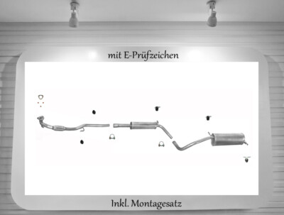 Auspuffanlage für VW Polo 9N 1.2 Bj.01-05 Auspuff Hosenrohr Montagesatz