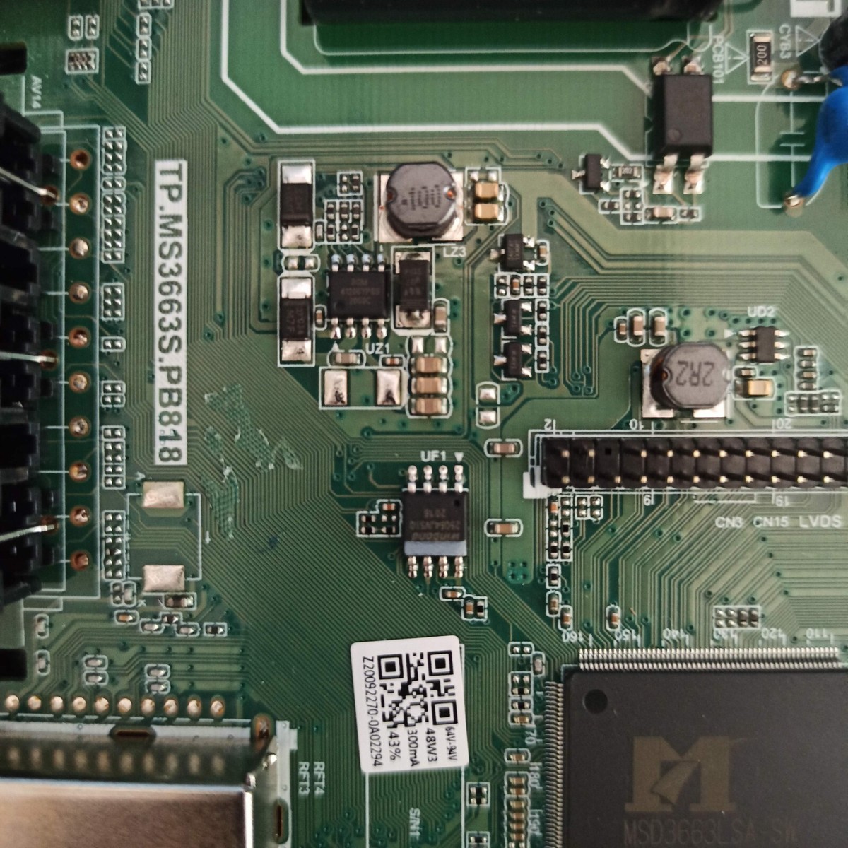 Carte Mère TV JVC LT-28FD100, 60103-00749, TP.MS3663S.PB803, Neuve