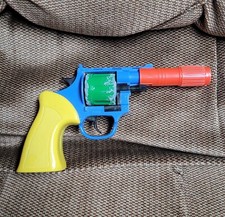 Rare VTG 80s Toy Gun .45 Detective Snub Nose 12 Barrel Cap Gun Edison Italy