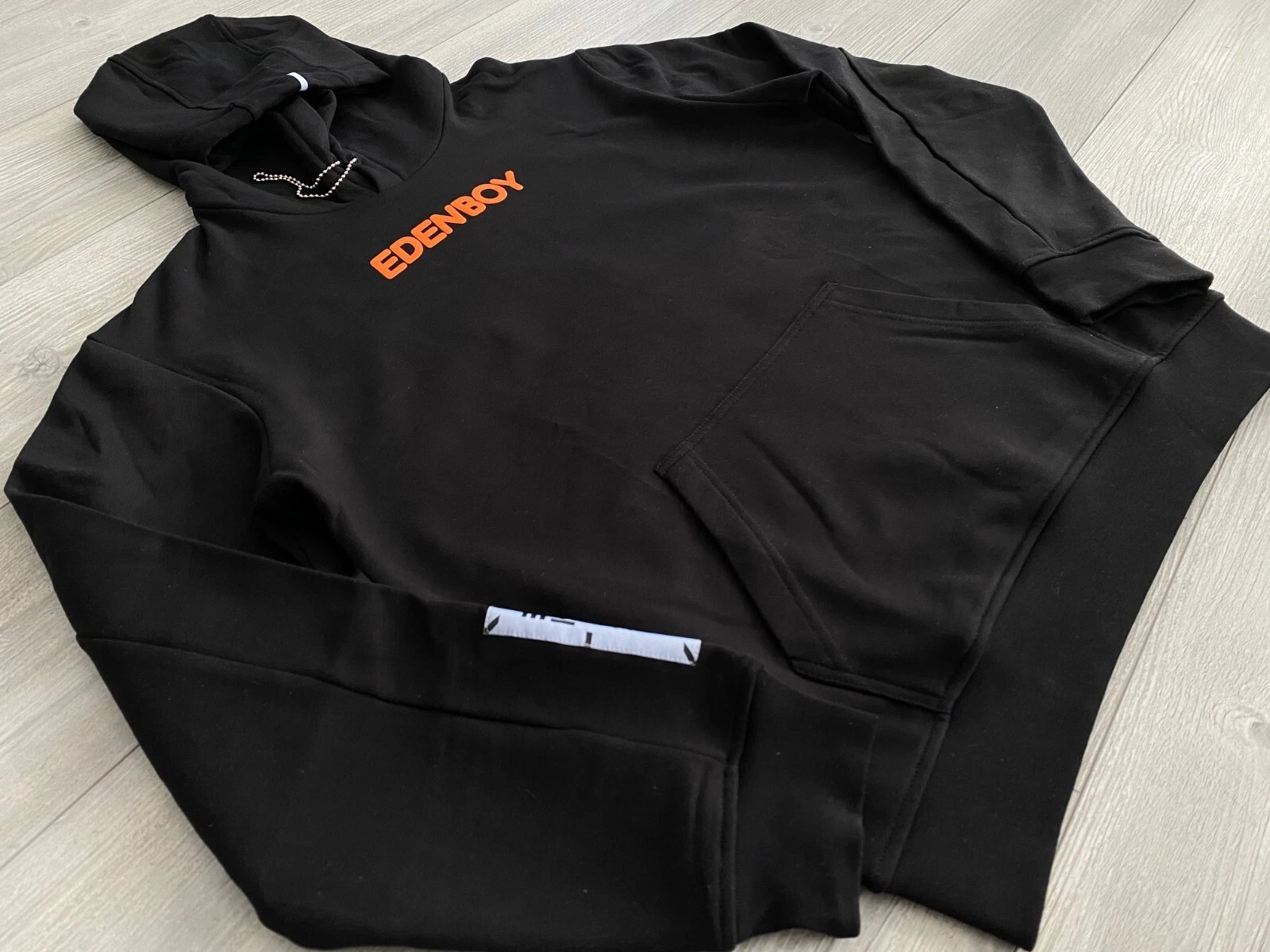 Felpa con cappuccio McQ di Alexander McQueen grande EDEN BOY stampata grafica nera