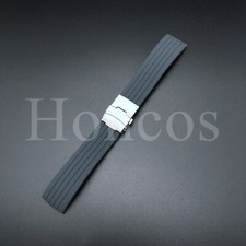 22 MM GRAY RUBBER WATCH STRAP FITS FOR The Blancpain X Swatch Atlantic Ocean