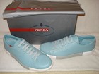 100% AUTHENTIC NEW MEN PRADA VITELLO GOLF TURQUOISE SNEAKERS UK 7/US 8 D — photo 4