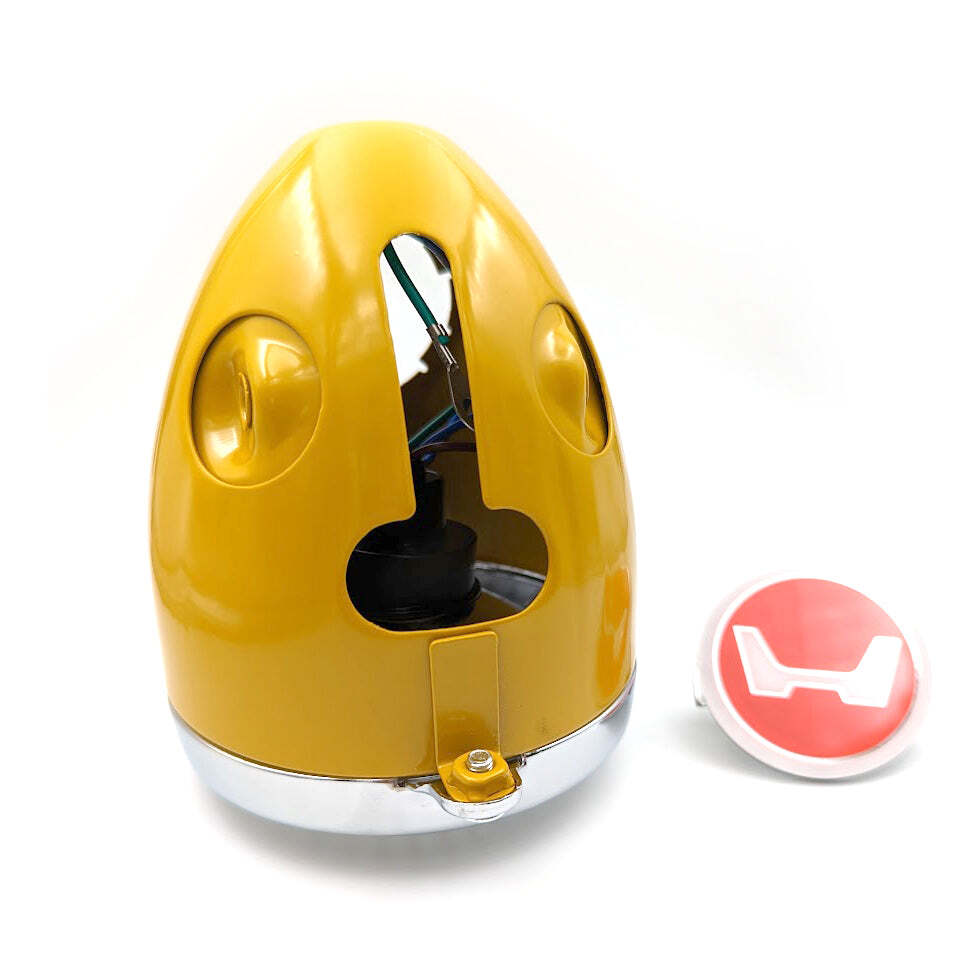 Honda Mini Trail Z50 Z50A Mexican Yellow Headlight Bucket & Emblem K0