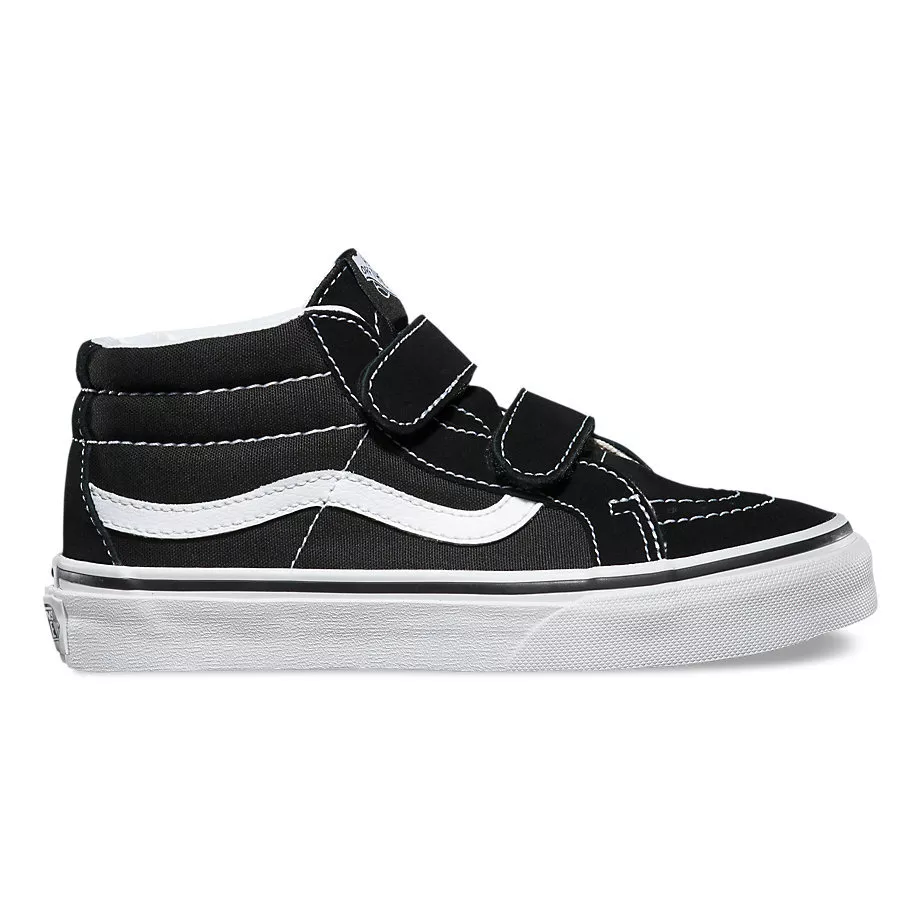 VANS KIDS SK8 Mid Reissue V Black White All Sizes 11 7 Fast Shipping