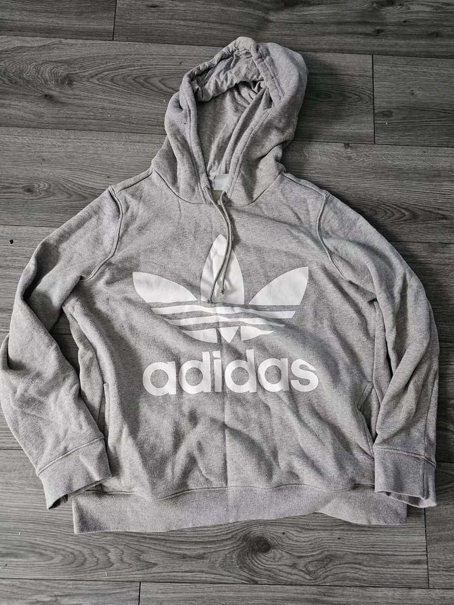 Adidas originals adicolor hot sale trefoil hoodie in grey