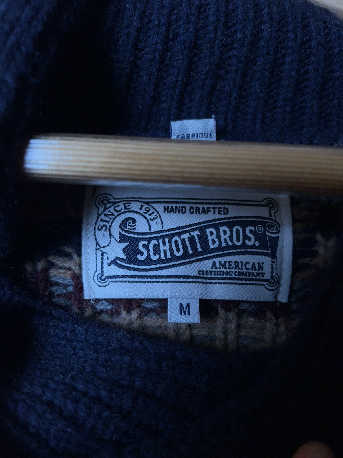 Schott Sweater Wool Blend Medium - image 3
